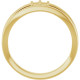 Family Negative Space Ring Mounting in 10 Karat Yellow Gold for Straight baguette Stone, 3.14 grams