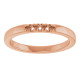 Family Stackable Ring Mounting in 18 Karat Rose Gold for Round Stone, 3.98 grams