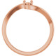 Family Ring Mounting in 10 Karat Rose Gold for Round Stone, 1.93 grams