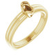 Bezel Set Solitaire Ring Mounting in 10 Karat Yellow Gold for Oval Stone, 4.55 grams