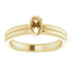 Bezel Set Solitaire Ring Mounting in 10 Karat Yellow Gold for Oval Stone, 4.55 grams