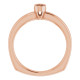 Bezel Set Solitaire Ring Mounting in 14 Karat Rose Gold for Oval Stone, 5.18 grams