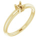 Solitaire Engagement Ring Mounting in 18 Karat Yellow Gold for Round Stone, 3.51 grams