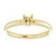 Solitaire Engagement Ring Mounting in 18 Karat Yellow Gold for Round Stone, 3.51 grams