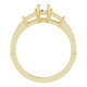 Baguette Accented Engagement Ring Mounting in 10 Karat Yellow Gold for Round Stone, 3.33 grams
