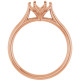 Solitaire Engagement Ring Mounting in 10 Karat Rose Gold for Round Stone, 2.19 grams