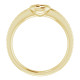 Bezel Set Accented Ring Mounting in 14 Karat Yellow Gold for Round Stone, 3.75 grams