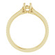 Accented Engagement Ring Mounting in 14 Karat Yellow Gold for Round Stone, 4.11 grams