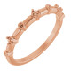 Family Stackable Ring Mounting in 10 Karat Rose Gold for Round Stone, 2.06 grams