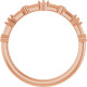 Family Stackable Ring Mounting in 10 Karat Rose Gold for Round Stone, 2.06 grams