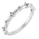 Family Stackable Ring Mounting in 10 Karat White Gold for Round Stone, 2.04 grams