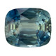 7.04 Carat Stunning Teal Sapphire, Unheated GIA, Cushion 11.39 x 9.67 x 6.7 mm