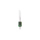 Accented Bar Slide Pendant Mounting in 14 Karat Rose Gold for Emerald cut Stone, 1.01 grams