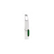 Accented Bar Slide Pendant Mounting in 14 Karat Rose Gold for Emerald cut Stone, 1.01 grams