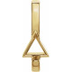 Accented Bar Slide Pendant Mounting in 18 Karat Yellow Gold for Triangle Stone, 0.68 grams