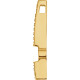 Bar Slide Pendant Mounting in 18 Karat Yellow Gold for Oval Stone, 2.66 grams