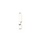 Accented Bar Slide Pendant Mounting in Platinum for Emerald cut Stone, 3.58 grams