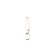 Accented Bar Slide Pendant Mounting in 18 Karat White Gold for Emerald cut Stone, 2.62 grams