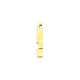Accented Bar Slide Pendant Mounting in 18 Karat Yellow Gold for Square Stone, 2.9 grams