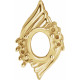 Oval Accented Slide Pendant Mounting in 18 Karat Yellow Gold for Oval Stone, 2.64 grams