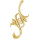 Family Floral Pendant Mounting in 18 Karat Yellow Gold for Round Stone, 4.75 grams