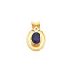 Oval Accented Pendant Mounting in 10 Karat Rose Gold for Oval Stone, 3.37 grams