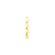 Three Stone Slide Pendant Mounting in 14 Karat Rose Gold for Square Stone, 0.9 grams