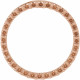 Accented Circle Pendant Mounting in 10 Karat Rose Gold for Round Stone, 0.83 grams