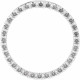 Accented Circle Pendant Mounting in 10 Karat White Gold for Round Stone, 0.81 grams