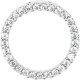 Accented Circle Pendant Mounting in 10 Karat White Gold for Round Stone, 0.81 grams