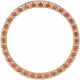 Accented Circle Pendant Mounting in 14 Karat Rose Gold for Round Stone, 0.95 grams