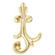 Family Scroll Pendant Mounting in 18 Karat Yellow Gold for Round Stone, 2.91 grams