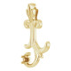 Family Scroll Pendant Mounting in 18 Karat Yellow Gold for Round Stone, 2.91 grams