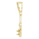 Family Scroll Pendant Mounting in 18 Karat Yellow Gold for Round Stone, 2.91 grams