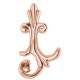 Family Scroll Pendant Mounting in 14 Karat Rose Gold for Round Stone, 2.42 grams