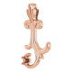 Family Scroll Pendant Mounting in 14 Karat Rose Gold for Round Stone, 2.42 grams