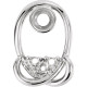 Mothers Hugz® Family Slide Pendant Mounting in Platinum for Round Stone, 3.49 grams