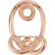 Mothers Hugz® Family Slide Pendant Mounting in 14 Karat Rose Gold for Round Stone, 2.23 grams