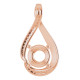 Infinity Inspired Pendant Mounting in 10 Karat Rose Gold for Round Stone, 1.87 grams