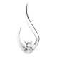 Freeform Pendant Mounting in 10 Karat White Gold for Round Stone, 0.99 grams