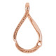 Accented Family Necklace or Pendant Mounting in 10 Karat Rose Gold for Round Stone, 2 grams