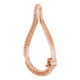Accented Family Necklace or Pendant Mounting in 10 Karat Rose Gold for Round Stone, 2 grams