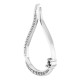 Accented Family Necklace or Pendant Mounting in 10 Karat White Gold for Round Stone, 1.96 grams