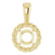 Rope Pendant Mounting in 18 Karat Yellow Gold for Round Stone, 1.58 grams