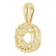 Rope Pendant Mounting in 18 Karat Yellow Gold for Round Stone, 1.58 grams