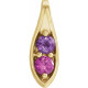 Family Peas in a Pod Necklace or Pendant Mounting in 18 Karat Yellow Gold for Round Stone, 0.93 grams