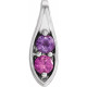 Family Peas in a Pod Necklace or Pendant Mounting in 18 Karat White Gold for Round Stone, 0.89 grams