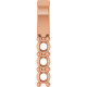 Family Bar Necklace or Pendant Mounting in 18 Karat Rose Gold for Round Stone, 0.94 grams
