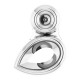 Bezel Set Necklace or Slide Pendant Mounting in 18 Karat White Gold for Pear shape Stone, 1.3 grams