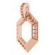 Family Geometric Necklace or Pendant Mounting in 10 Karat Rose Gold for Round Stone, 2.28 grams